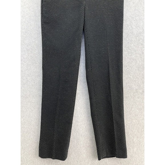 Ann Taylor Women's Pants Micro Black White Polka Dot Size 0 Straight Leg - Picture 10 of 10